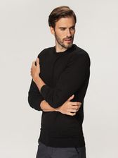 Zdjęcie Czarny sweter z okrągłym dekoltem - Będzin