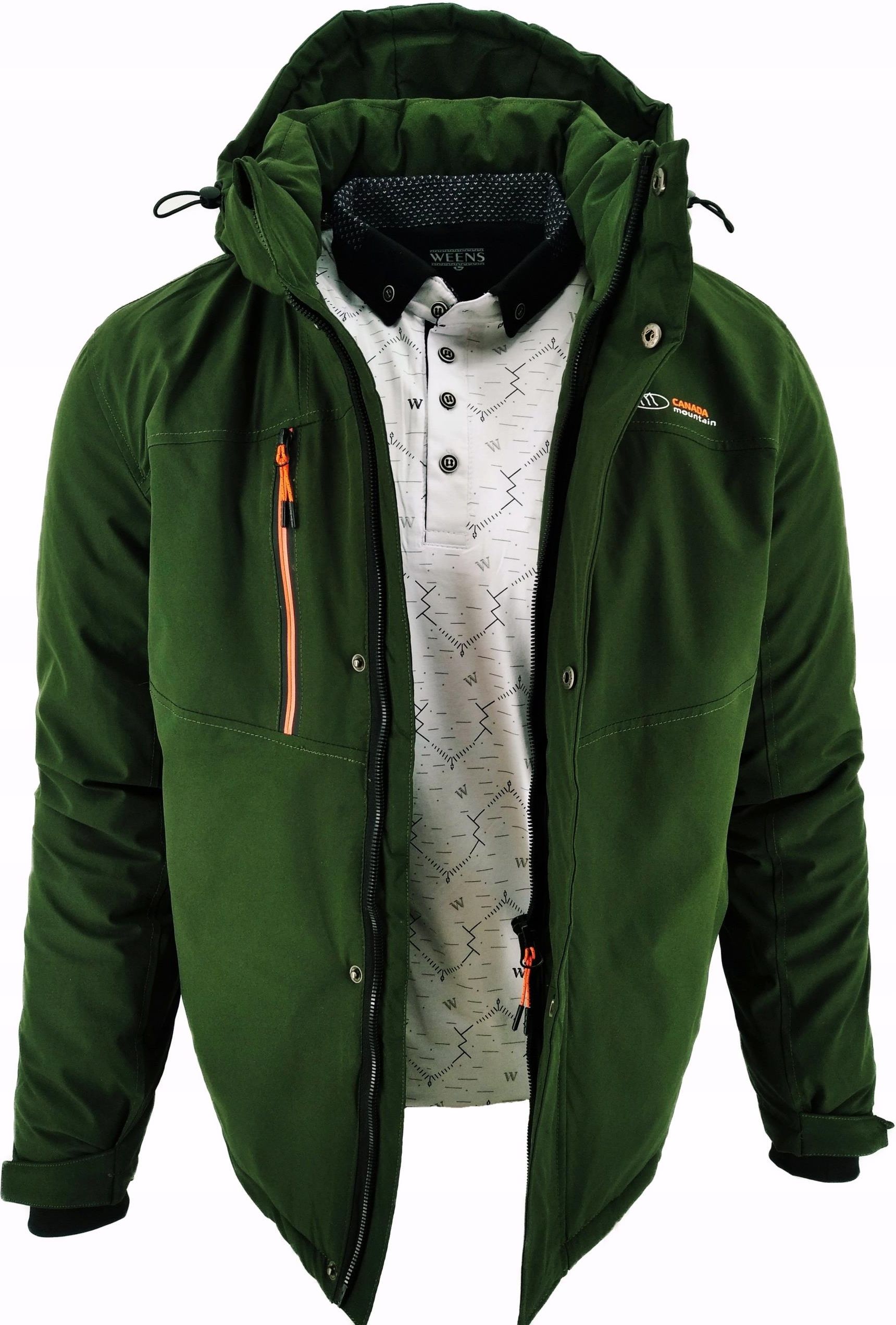 Kurtka Męska Zimowa Zielona Canada Mountain 2XL Ceny i opinie