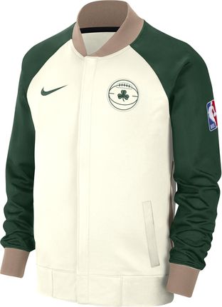 Męska kurtka z długim rękawem i zamkiem na całej długości Nike Dri-FIT Boston Celtics Showtime City Edition - Biel