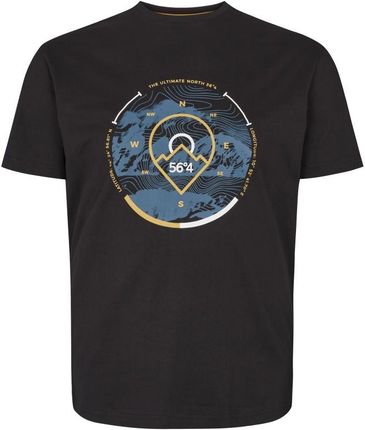 T-shirt czarny z nadrukiem NORTH 56°4