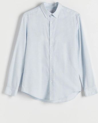 Reserved - Koszula regular z bawełny - Niebieski