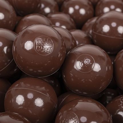 Kiddymoon Plastikowe Piłeczki 7Cm Brązowy 200 Zabawka Zestaw Kulek