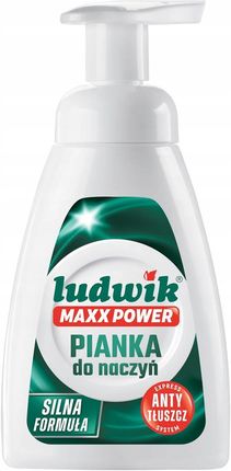 Ludwik Maxx Power pianka do mycia naczyń 300ml o zapachu cytrusów i zielonej herbaty