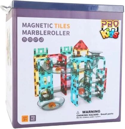 Pro Kids Klocki Magnetyczne Tor Kulkowy 72El