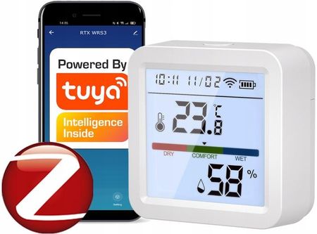 Rtx Czytelny Czujnik Sensor Temperatury Wilgotności Lcd Zigbee Tuya (Zth5)