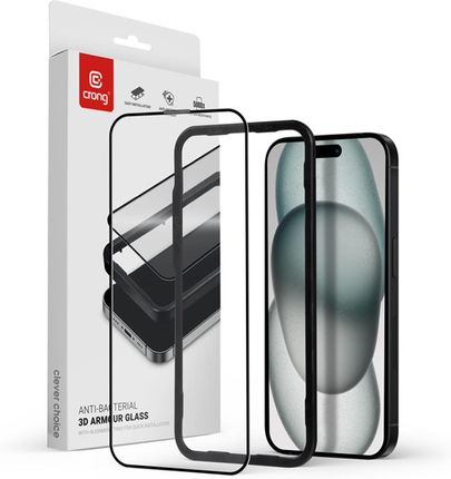 Crong Szkło Hartowane Anti-Bacterial 3D Armour Glass Do Apple Iphone 15 Plus