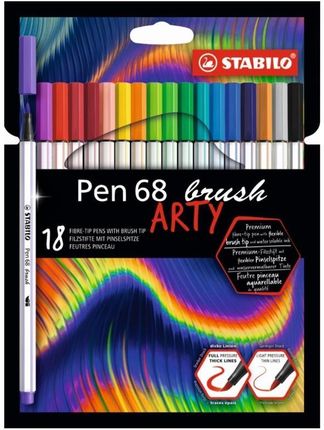 Stabilo Flamastry Pen 68 Brush 18 Wit Arty 56818-21-20