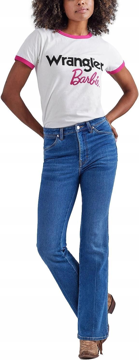 T-shirt Wrangler x Barbie Ringer Tee 112346212 W7N0EEM40 Worn White Xs ...