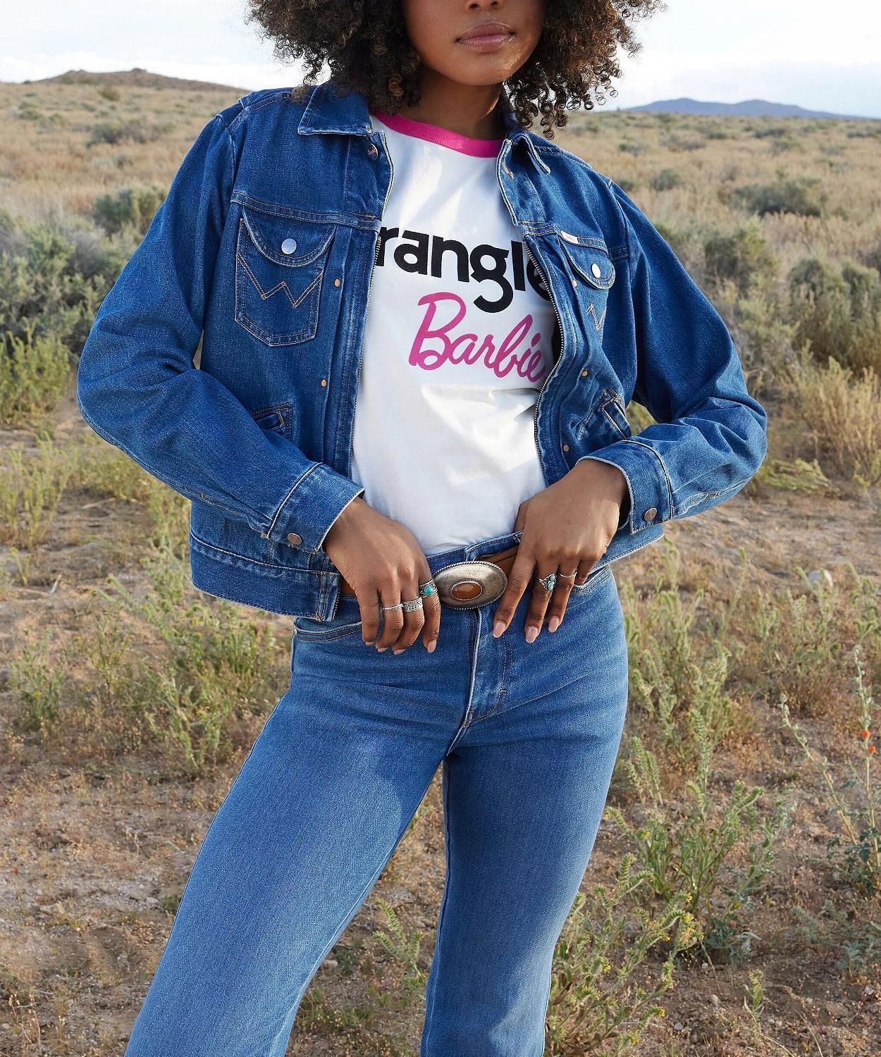 T-shirt Wrangler x Barbie Ringer Tee 112346212 W7N0EEM40 Worn White Xs ...
