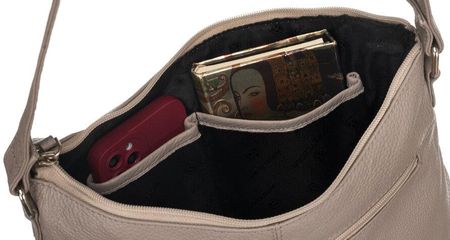 Torba skórzana+portfel PTN D73-DS Dark Beige - zdjęcie 5