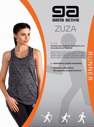 GATTA Top FITNESS ZUZA L/XL Grey