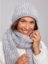 Zdjęcie Jasnoszara czapka i szalik - Łapy