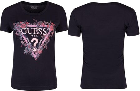 KORBEL BRANDY ロゴ Tシャツ Lサイズ GUESS KOSZULKA DAMSKA T-SHIRT SS CN TRIANGLE FLOWER TEE
