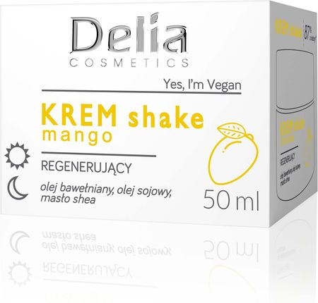 Krem Delia Cosmetics Delia Regenerujący Wegański Shake Mango na dzień i noc 50ml