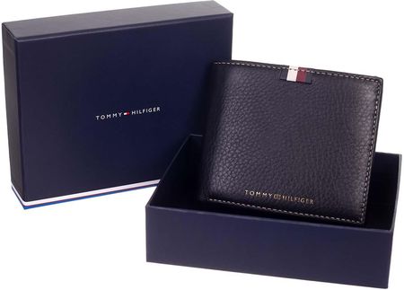 TOMMY HILFIGER BEZPIECZNY PORTFEL MĘSKI TH CORP LEATHER FLAP