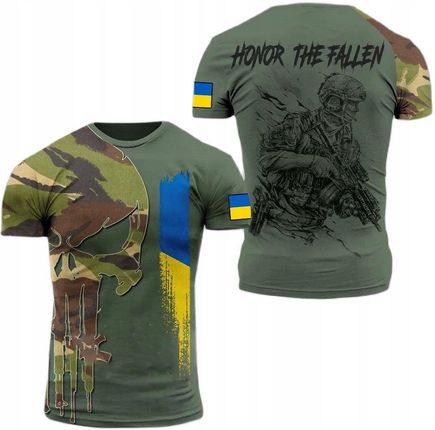 T-shirt Męski Koszulka 3D Wojskowa Ukraina M