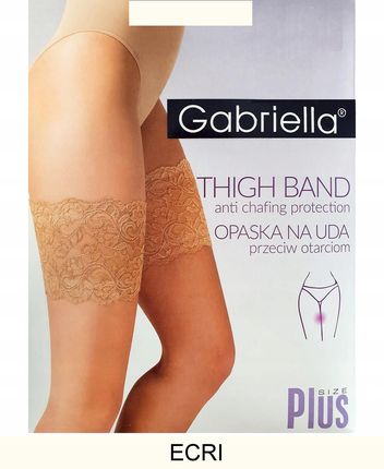 GABRIELLA Plus size opaska na uda 3/4 / Ecri