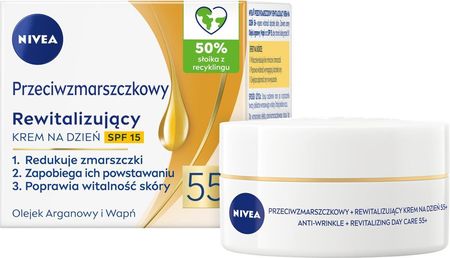 Krem Nivea 55+ Przeciwzmarszczkowy I Rewitalizujący Spf 15 na dzień 50ml - zdjęcie 2