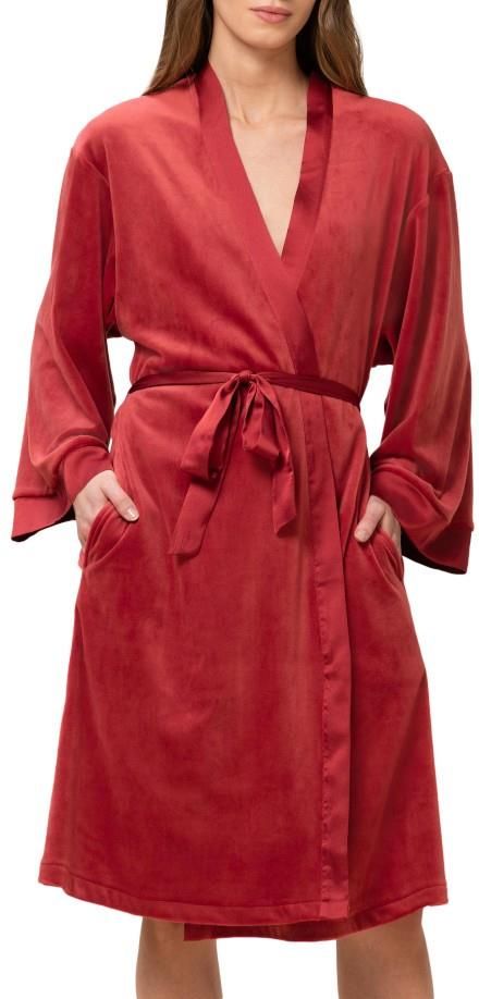Triumph Donna Robes Satin Robe 01, Bathrobe, BLACK, 48-50