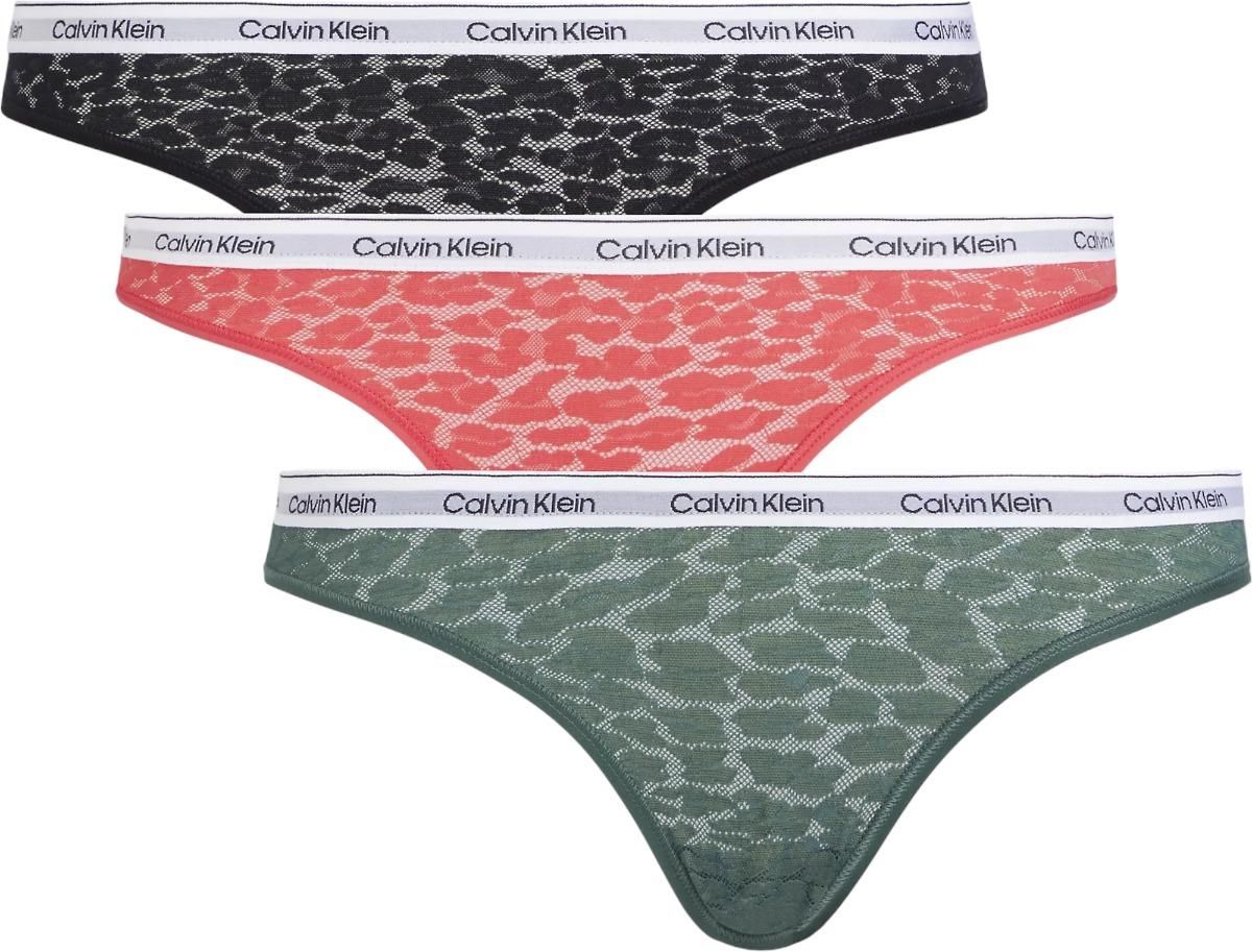 CALVIN KLEIN BRAZYLIANY DAMSKIE MAJTKI BRAZILIAN 3PK CZARNE/CZERWONE ...