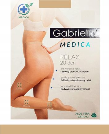 GABRIELLA MEDICA 20 Rajstopy relax 5-XL / Neutro