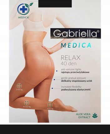 GABRIELLA MEDICA 40 Rajstopy relax 3-M / Nero