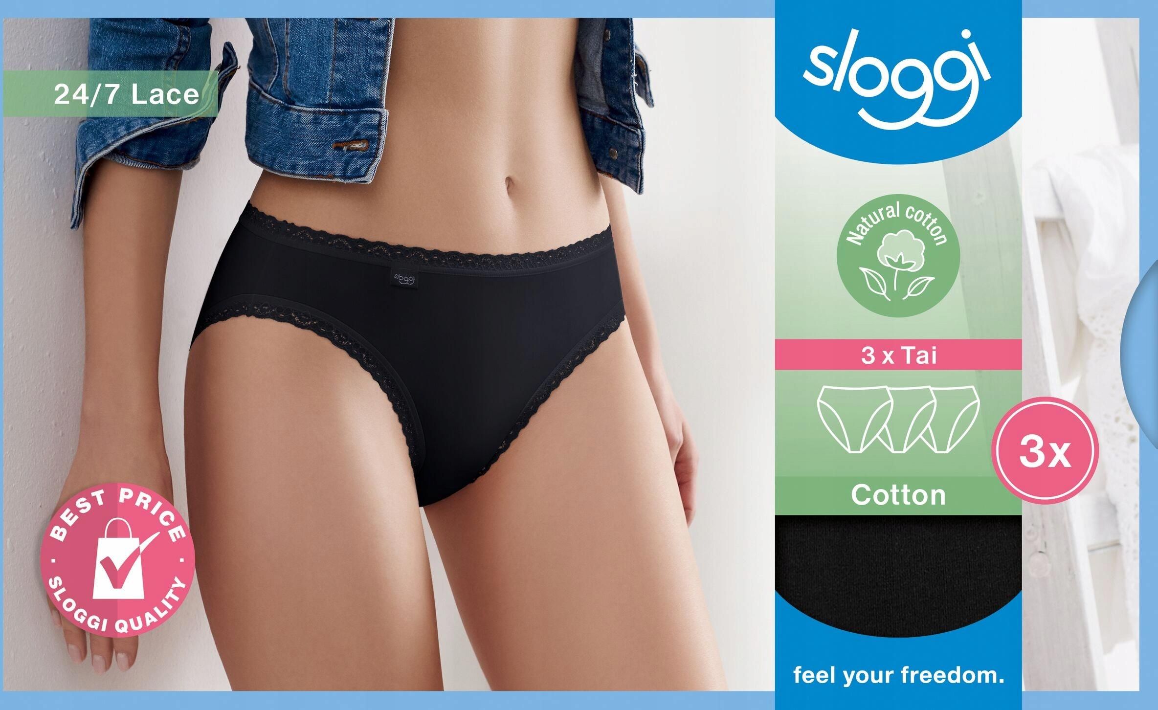 Sloggi 24/7 Cotton Tai C3p Ladies Briefs (3-Pack), Brush, 48