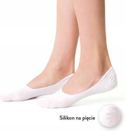Steven stopki Bawełniane silikon 058 białe 38-40