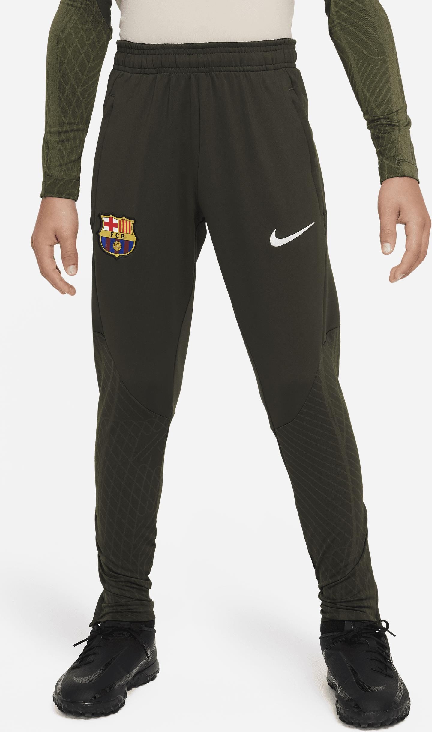 Spodnie Piłkarskie Z Dzianiny Dla Dużych Dzieci Nike Dri Fit Fc Barcelona Strike Zieleń Ceny I 3998