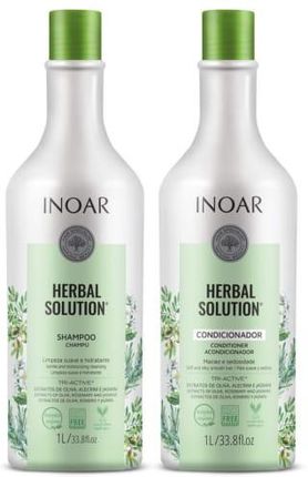 Inoar Herbal Solution Duo Pack Zestaw Oczyszczający I Nawilżający: Szampon 250Ml + Odżywka 250Ml