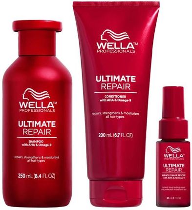 Wella Professionals Wella Ultimate Repair Zestaw Odbudowujący Włosy Zniszczone | Szampon 250Ml Odżywka 200Ml Kuracja 30Ml