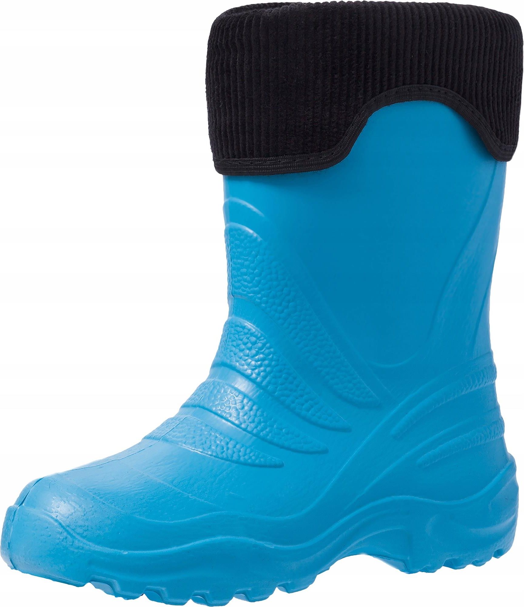 Ladeheid Kinderen Meisje Jongen Lichtgewicht EVA Thermo Rubberen Regenlaarzen LA-861 (Blauw2727c/Grijs, 24/25 EU