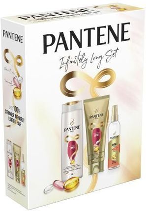 Pantene Pro-V Infinitely Long Set Zestaw Szampon 400 Ml + Odżywka Bez Spłukiwania 200 W Sprayu Shine Sos 15