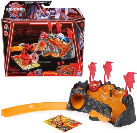 Spin Master Zestaw Bakugan Training Set + Figurka Titanium Dragonoid Dragon Clan Czerwony