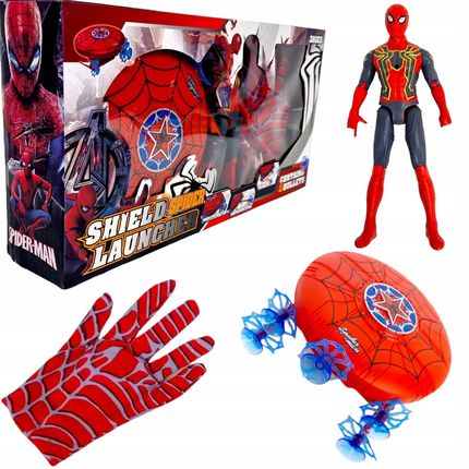 Toys Spiderman Zestaw 5W1 Rękawica Wyrzutnia Strzałki Tarcza Figurka