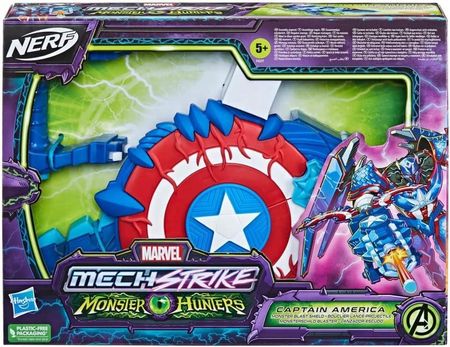 Hasbro Marvel Mech Strike Monster Hunters Captain America Monster Blast Shield F4377