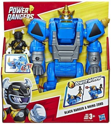 Hasbro Power Rangers Black Ranger i Rhino Zord E5882