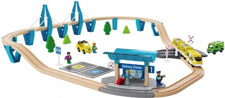 Playtive Pociąg Pasażerski Tory Kolejka Elektryczna Most Auto 664