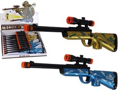 Zdjęcie Leantoys Małe Karbiny Pistolety Dźwięk Światła Ruchoma Lufa Niebieski Złoty - Nowe Brzesko