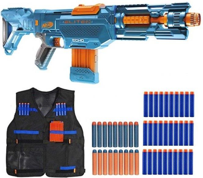 Nerf Zestaw Elite 2.0 Echo Cs-10 4W1 E9533 + Kamizelka 30 Strzałek ...