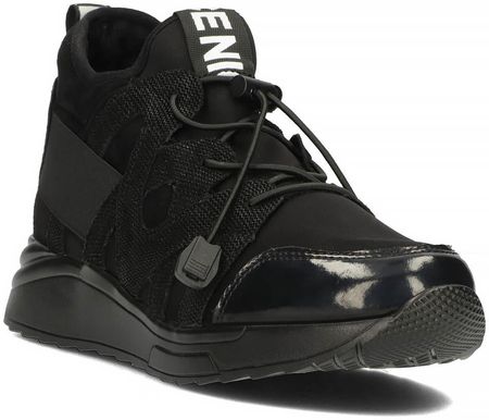 Czarne skórzane sneakersy marki Filippo DP4168/22