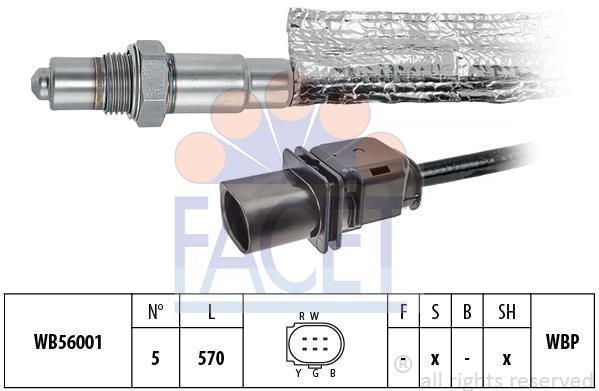 Facet 10.7750 Sonda Lambda Per Mini Cooper (R50, R52, R53) - 4 Conduttori - Riscaldata - 5