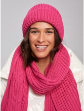 Zdjęcie Malinowa czapka i szalik - Łapy