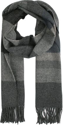 Szalik Wełniany z Frędzlami, Szary w Paski, Ciepły, Męski -V. FRAAS SZAWLN1158