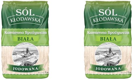 Kopalnia Soli Kłodawa 2 X Sól Kłodawska Kamienna Spożywcza Biała Jodowana 1kg
