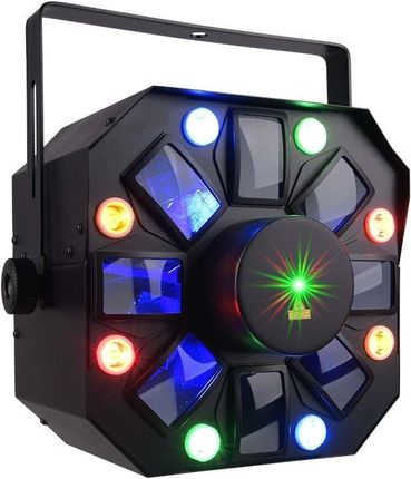 Efekt świetlny disco RGBWA flower laser stroboskop - Light4Me Octaled