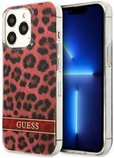 Guess Leopard Electro Stripe Etui Iphone 13 Pro Red