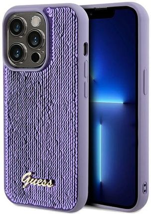 Guess Guhcp13Xpsfdgsu Iphone 13 Pro Max 6.7" Fioletowy/Purple Hardcase Sequin Script Metal