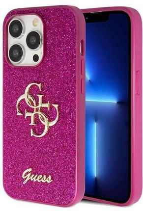 Guess Guhcp15Lhg4Sgu Iphone 15 Pro 6.1" Fioletowy/Purple Hardcase Glitter Script Big 4G