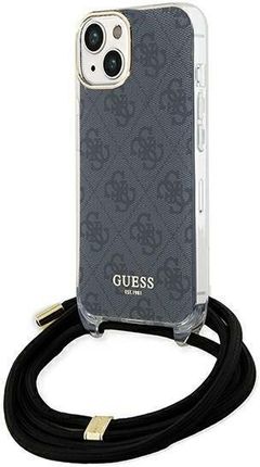 Guess Guhcp15Shc4Sek Iphone 15 / 14 / 13 6.1" Czarny/Black Hardcase Crossbody Cord 4G Print